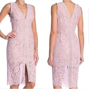 Bardot Morgan Blush Lace Mini Sheath Dress